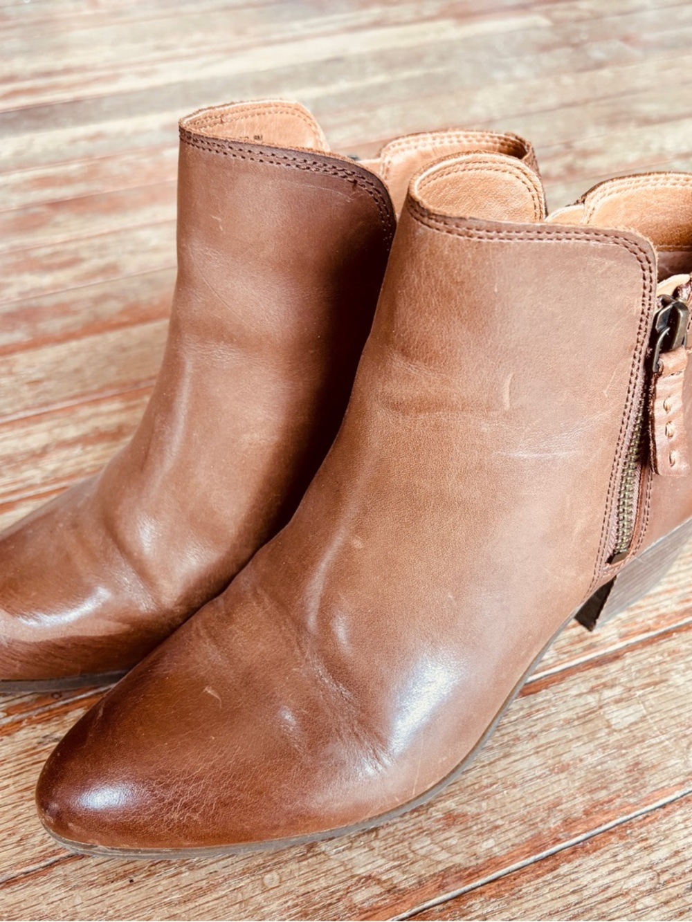 Frye Judith double zip booties